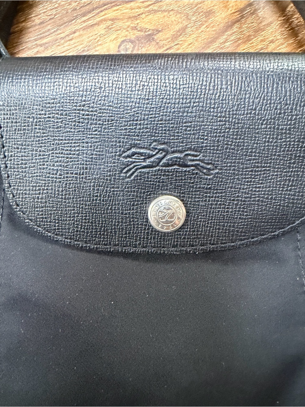 SOLD♥️ Longchamp Neo Black Le Pliage Nylon Tote with Removable Crossbody Strap - Picture 5 of 11